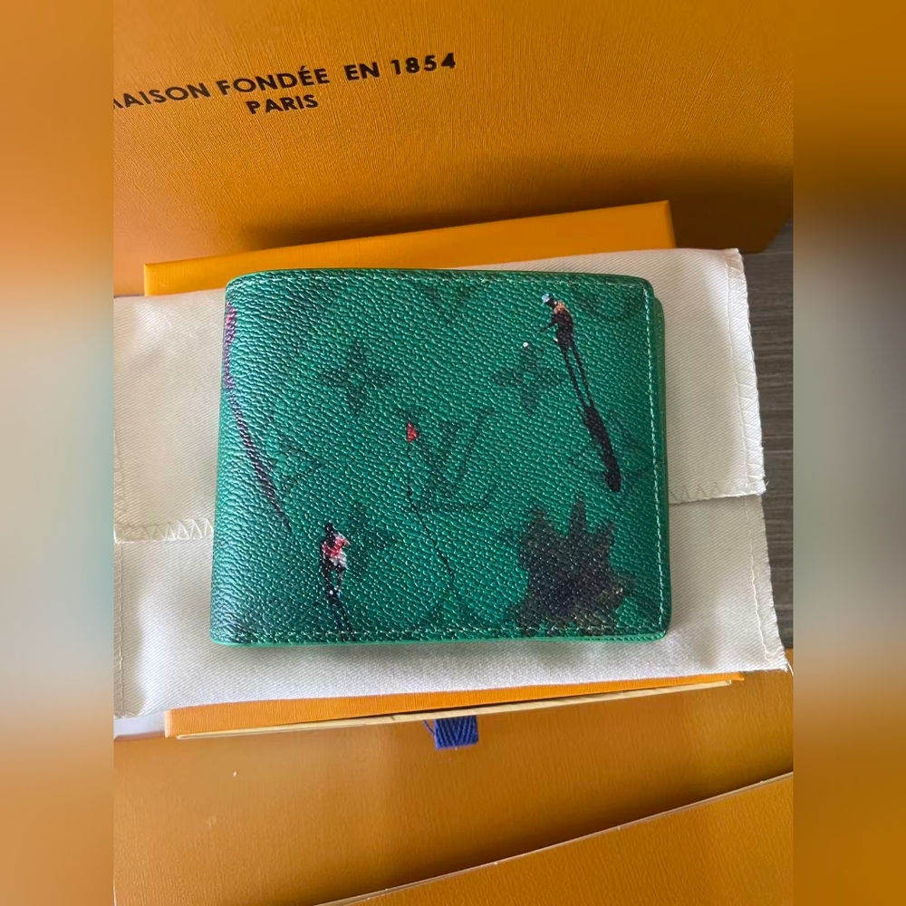 Louis Vuitton Green Slender Wallet